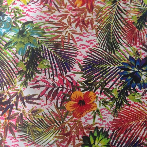 Tacera Multicolor Off Shoulder Knee Length Floral Dress Sz XL - Picture 8 of 8